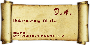 Debreczeny Atala névjegykártya